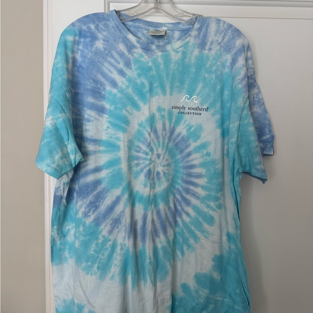 Simply Southern Sky Blue Tie-Dye Tee